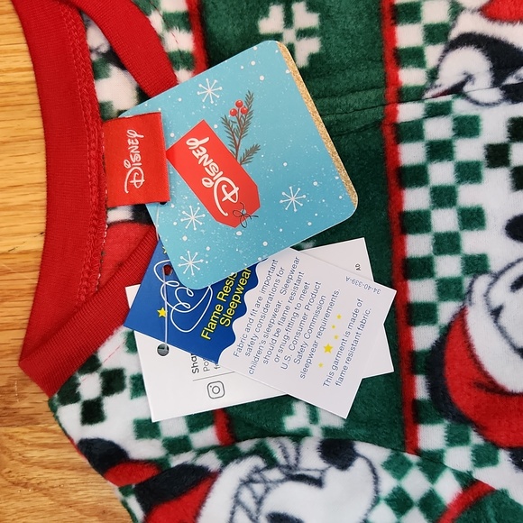 Disney Mickey Mouse One Piece Holiday Blanket Sleeper 24M - Picture 3 of 8